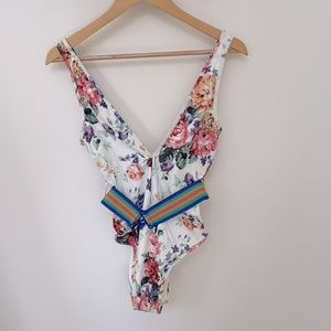 NWOT Zimmermann One Piece Belted Swimsuit